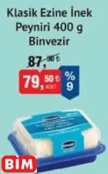 BİNVEZİR KLASİK EZİNE İNEK PEYNİRİ